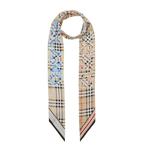 burberry silk check scarf|classic check burberry scarf.